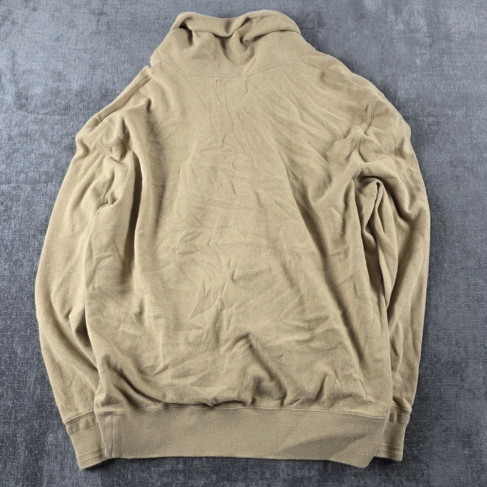 Polo Ralph Lauren Shawl Collar Sweater Mens XL Beige Tan Jumper Boxy Fit Preppy